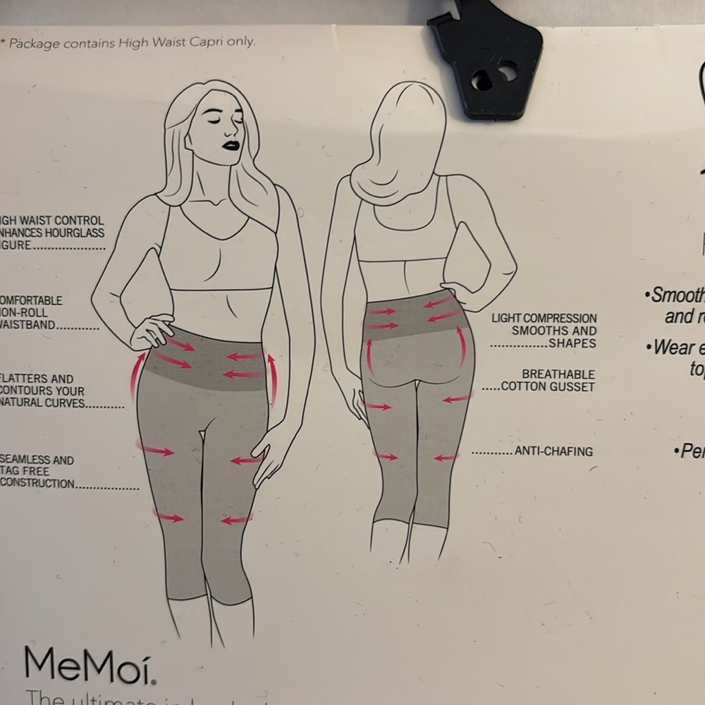 NWT MEMOI SLIM ME HIGH WAISTED CAPRI - Picture 3 of 4